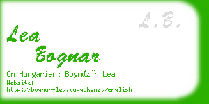 lea bognar business card